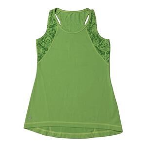 Womens Athleta Racerback Sleeveless Tank Top Green Size Small EUC